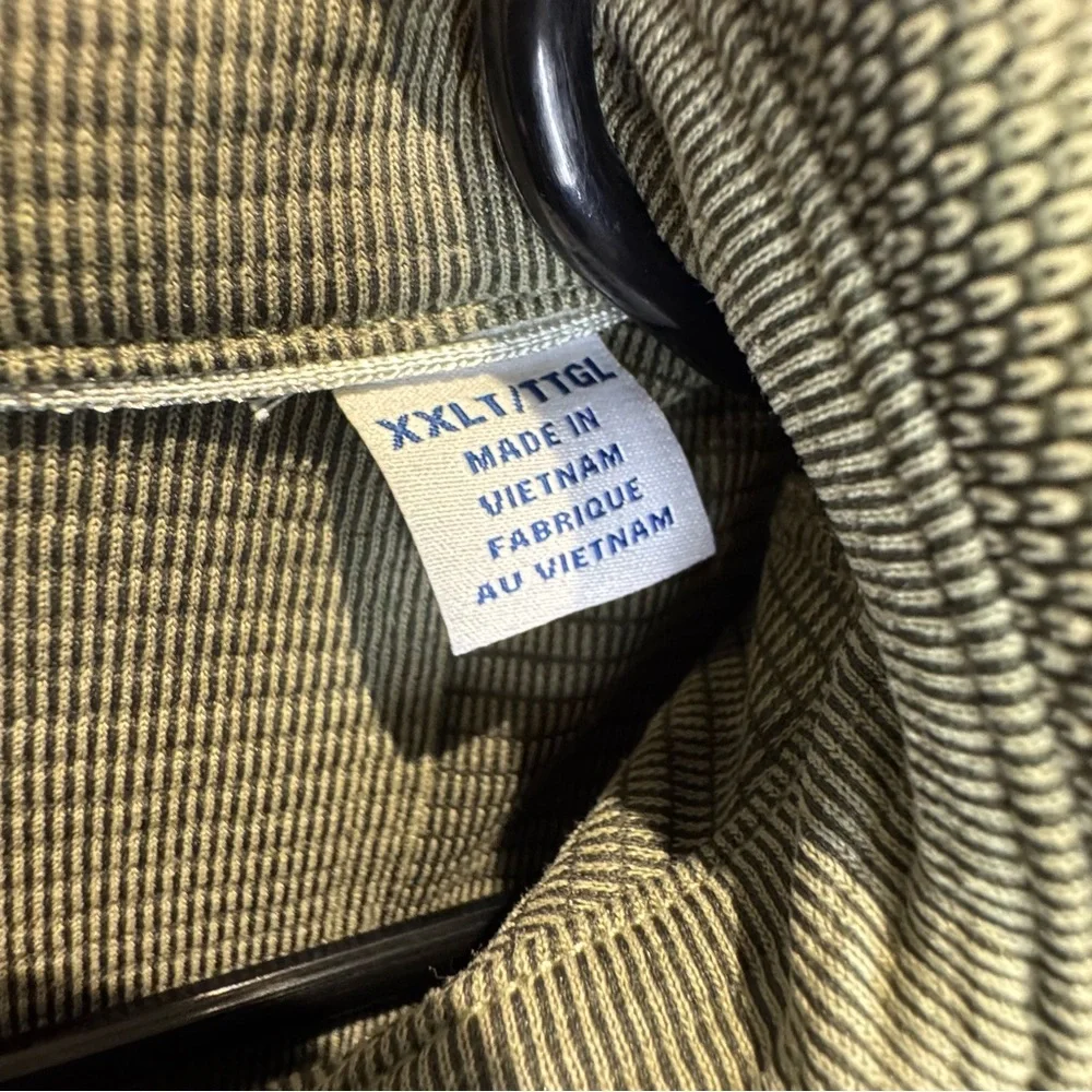 Tommy Bahama Island Zone Men's XXLT Long Sleeve Polo Green - Picture 6 of 7